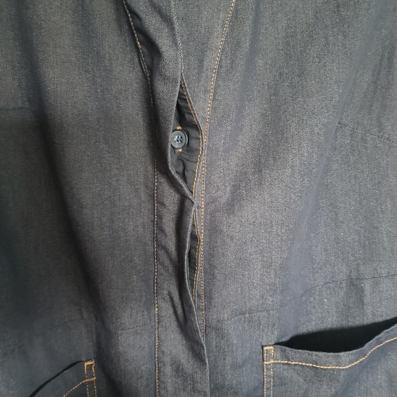 NWT Chico's dark denim tie waist vest dress jacket - Picture 6 of 7